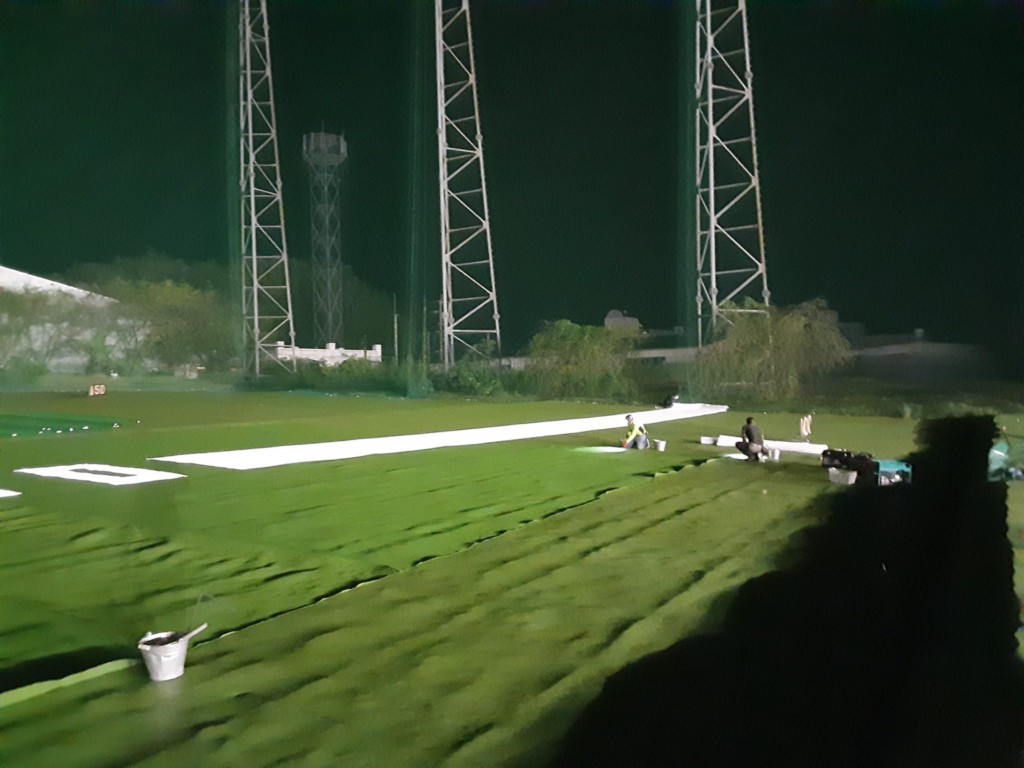 人工芝貼り工事