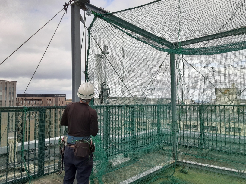 ゴルフネット補修工事