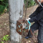 手動ウインチ・巻ワイヤー交換工事