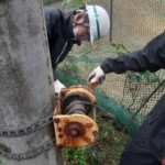 手動ウインチ・巻ワイヤー交換工事