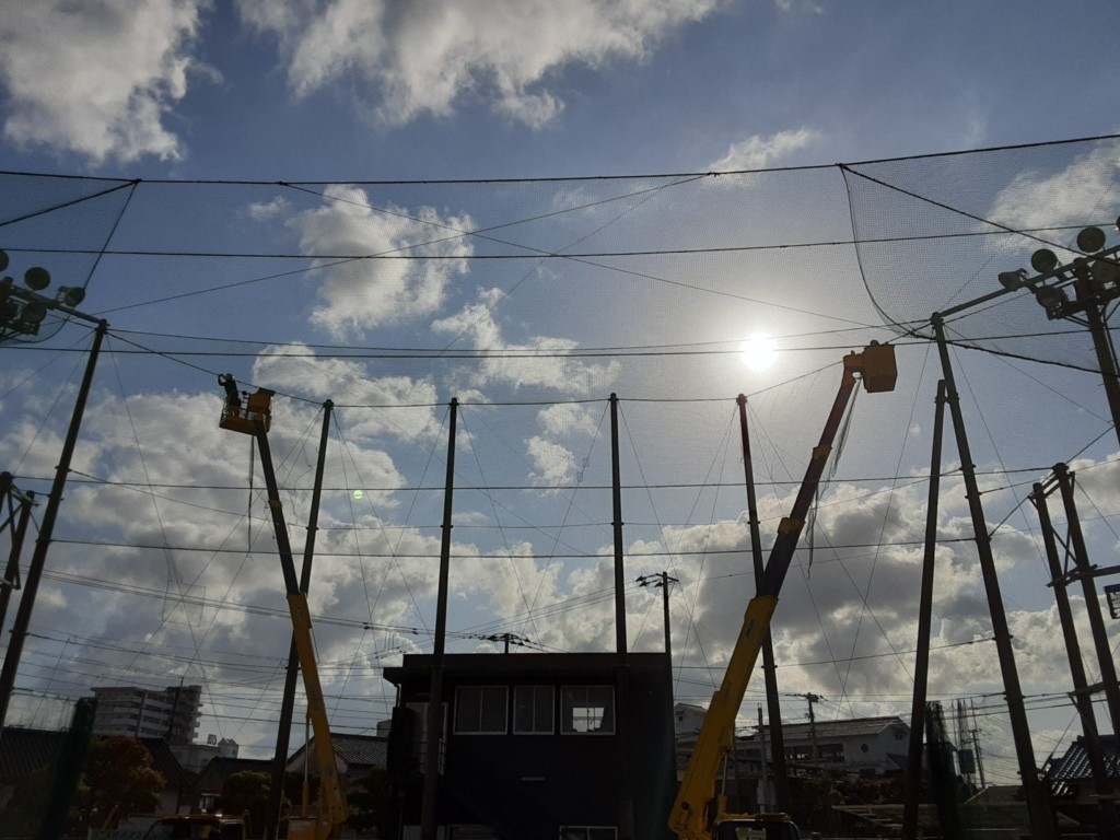 天井ネット張替工事