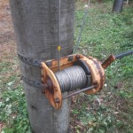 手動ウインチ・巻ワイヤー交換工事