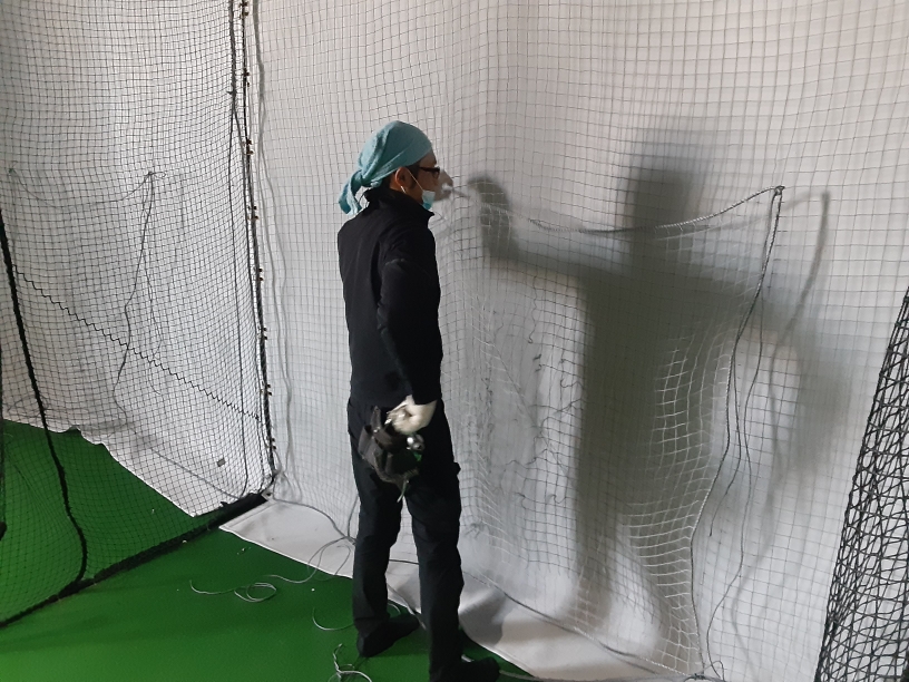 インドアネット補修工事