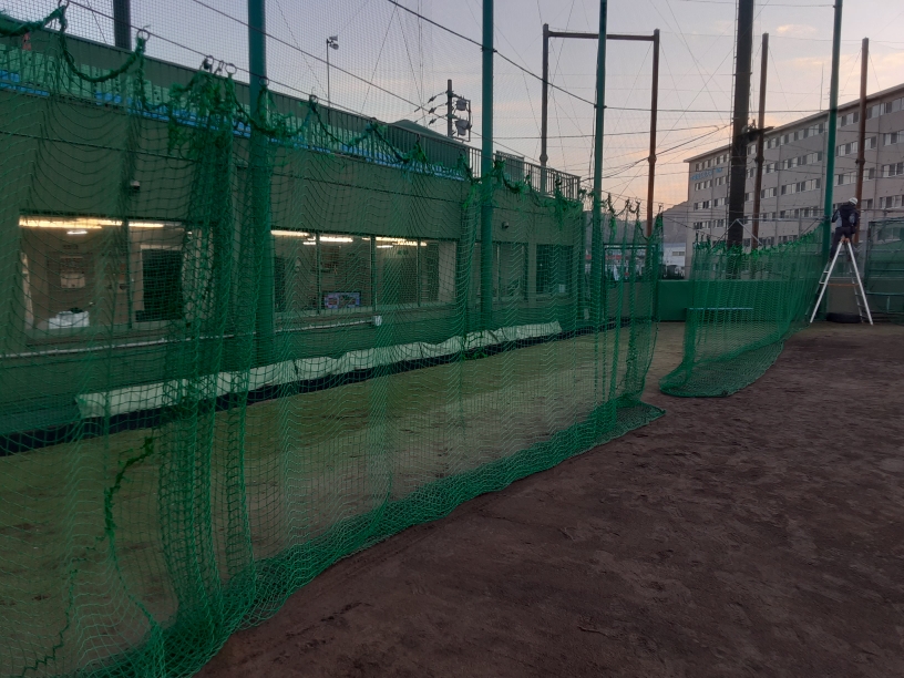 グラウンドネット修繕工事