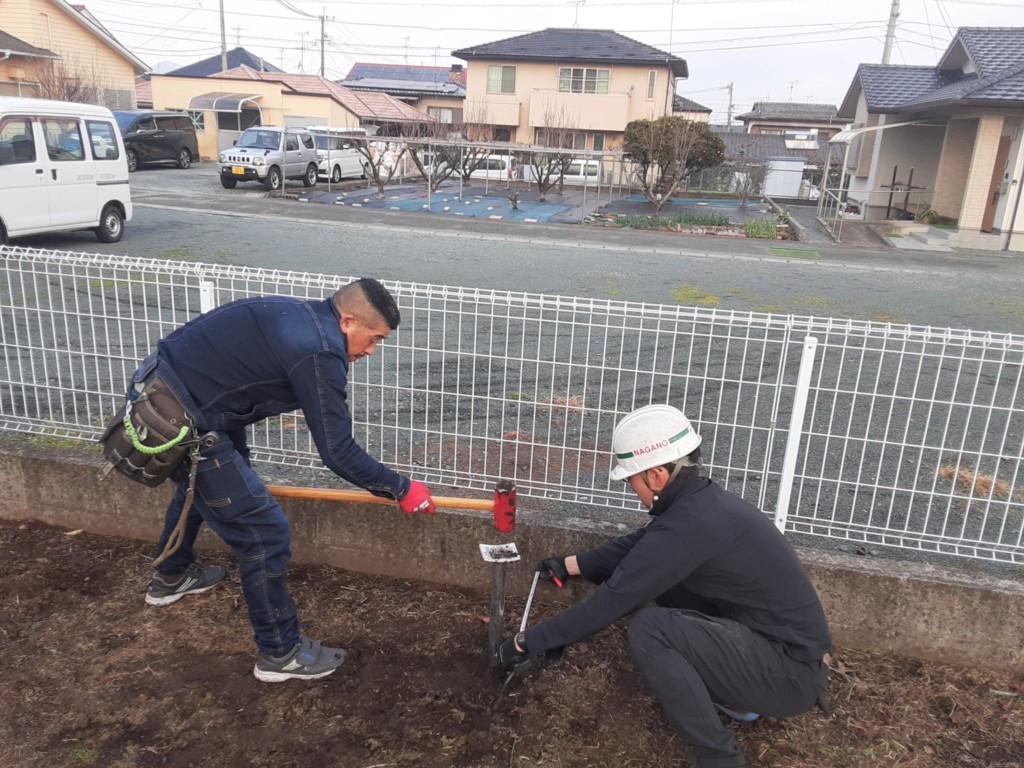 防球ネット設置工事