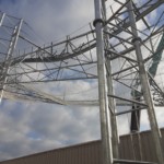 落下防止ネット設置工事