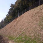 駐車場法面ＵＶシート貼り工事