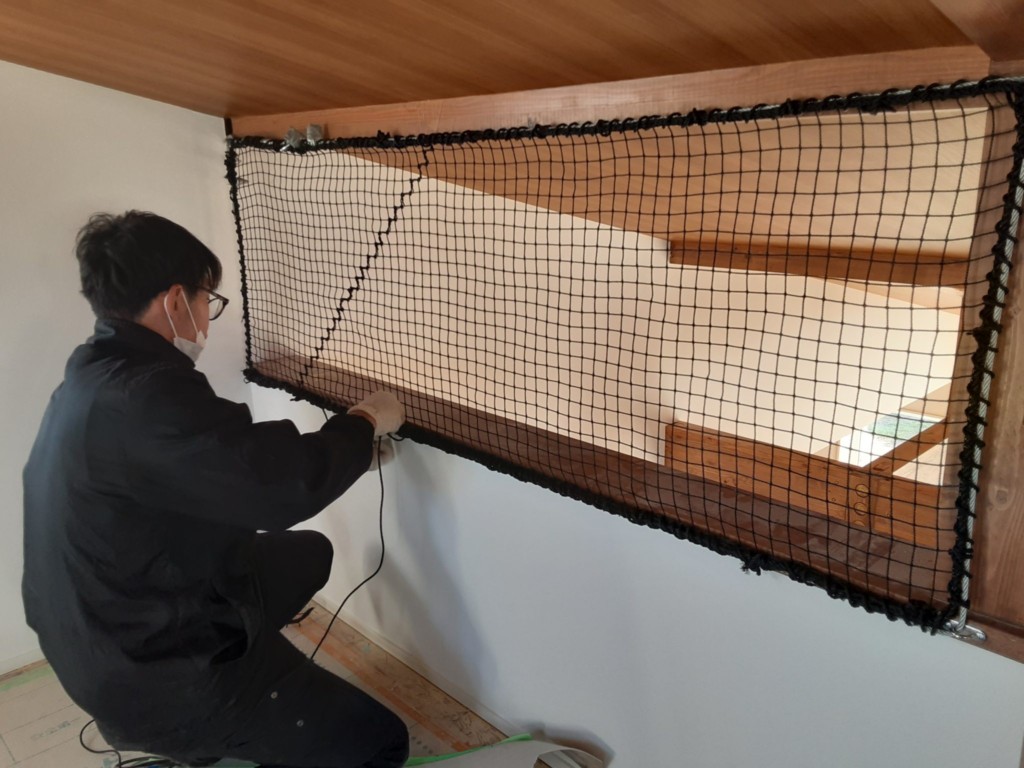 落下防止ネット設置工事