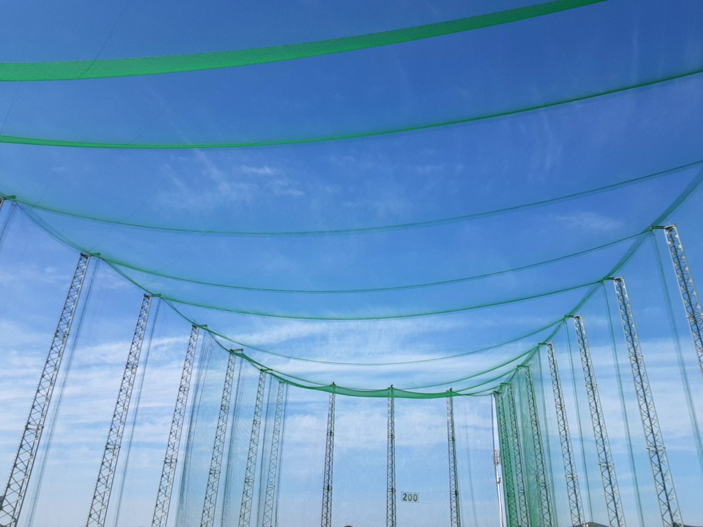 右サイド・天井ネット張替工事