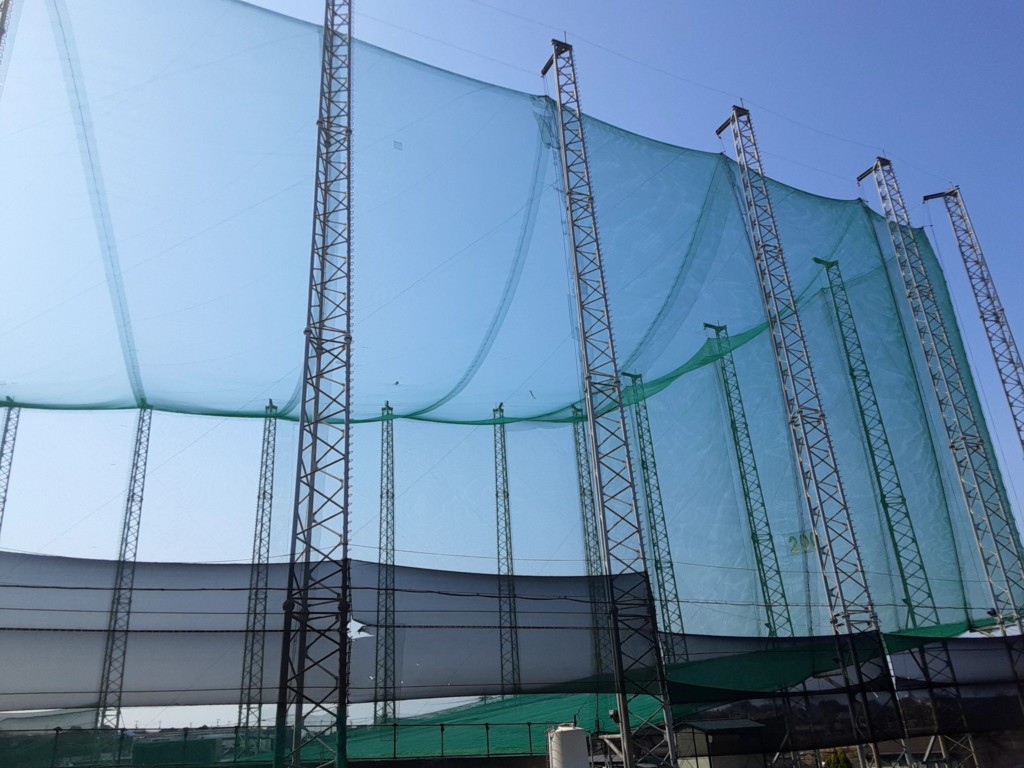 右サイド・天井ネット張替工事