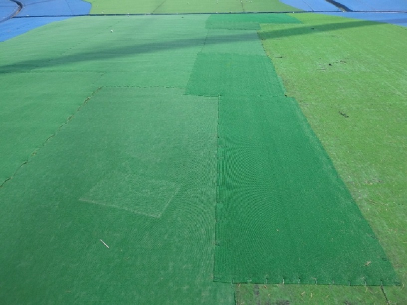 人工芝補修工事