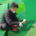 人工芝補修工事