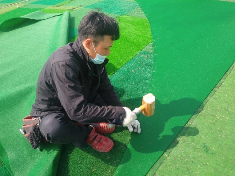 人工芝補修工事