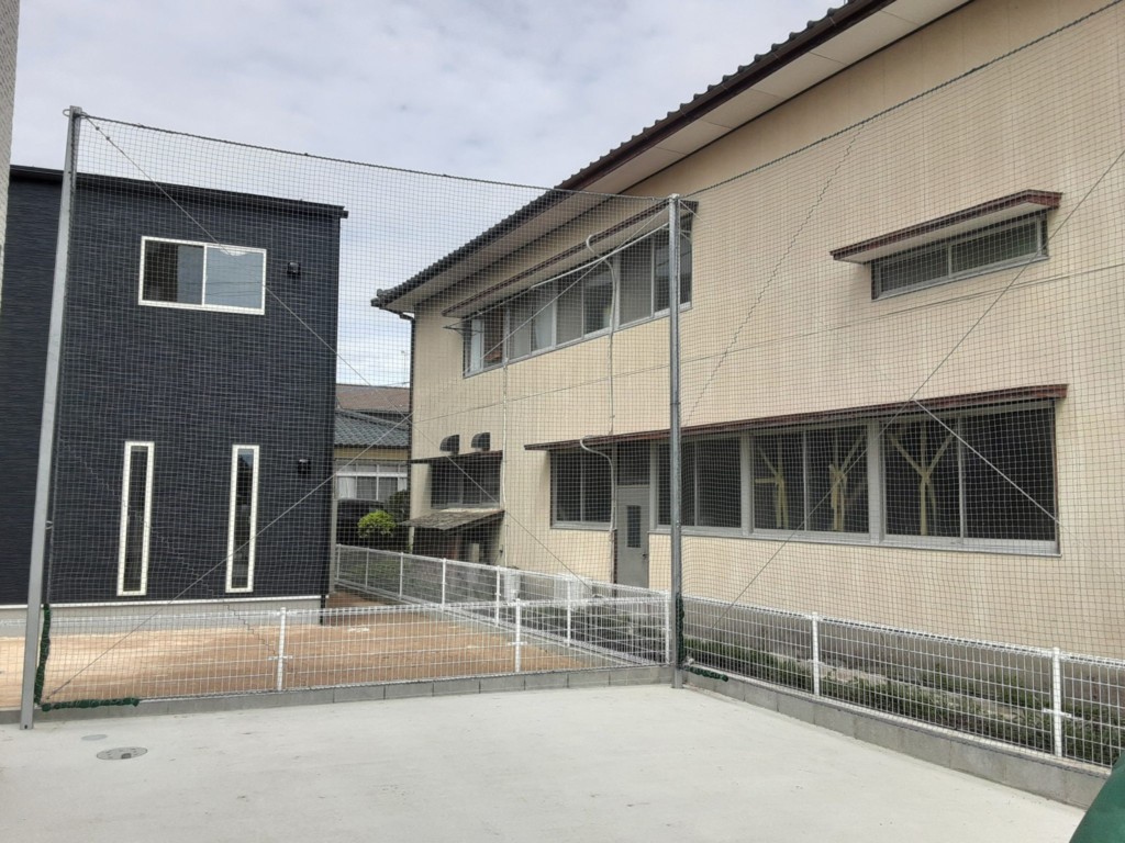 防球ネット設置工事