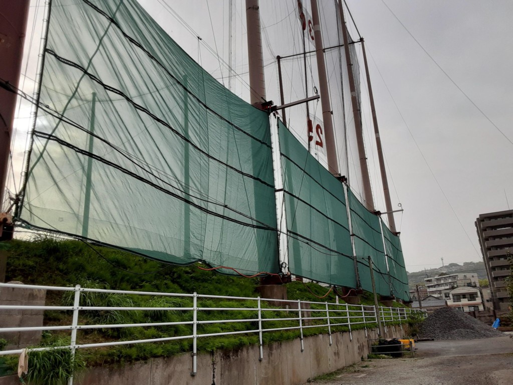 遮光ネット修繕工事