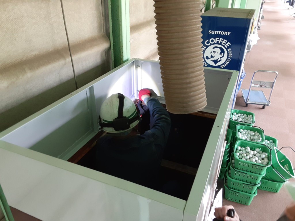 ボール貸出機かさ上げ工事