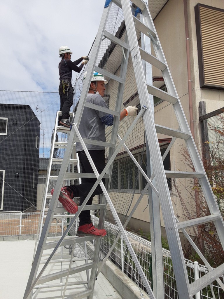 防球ネット設置工事