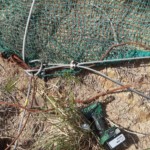 巻きワイヤー交換及び天井ネット補修工事