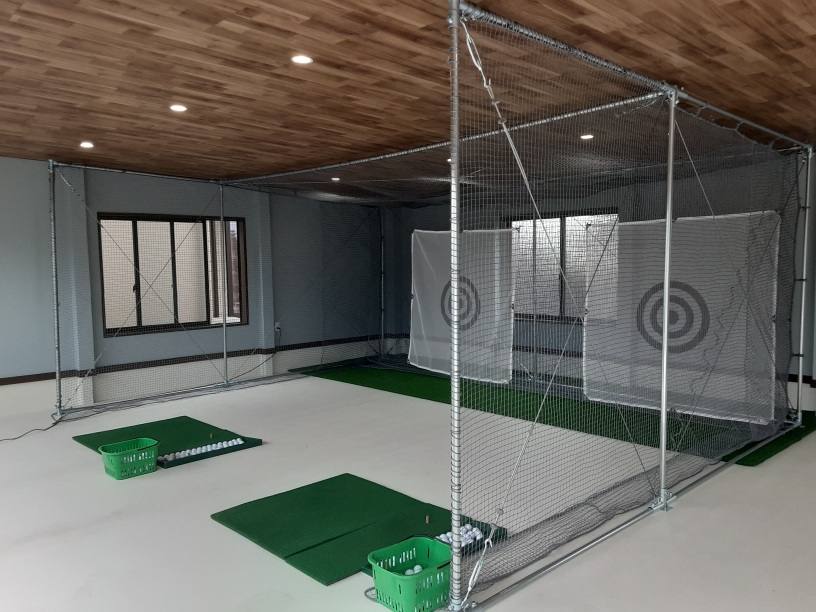 インドアゴルフネット設置工事