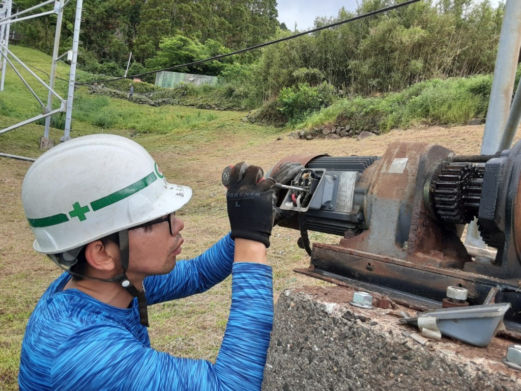 中古ウインチ交換工事