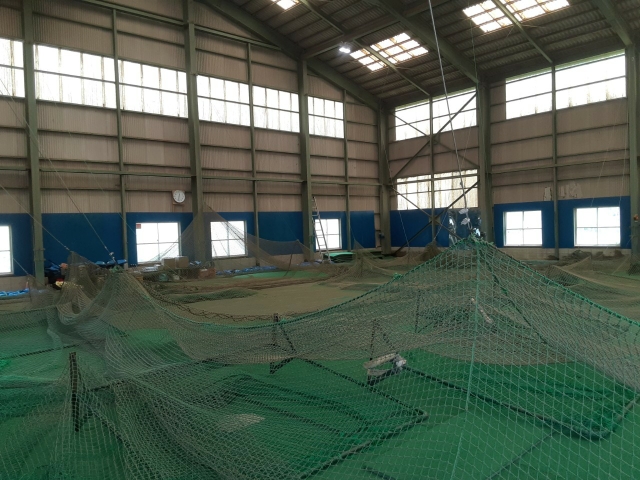 防球ネット改良工事