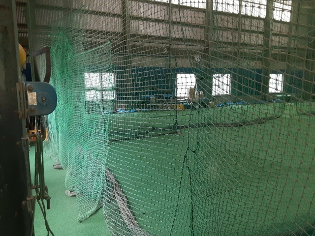 防球ネット改良工事