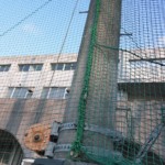 バックネット一部張替工事