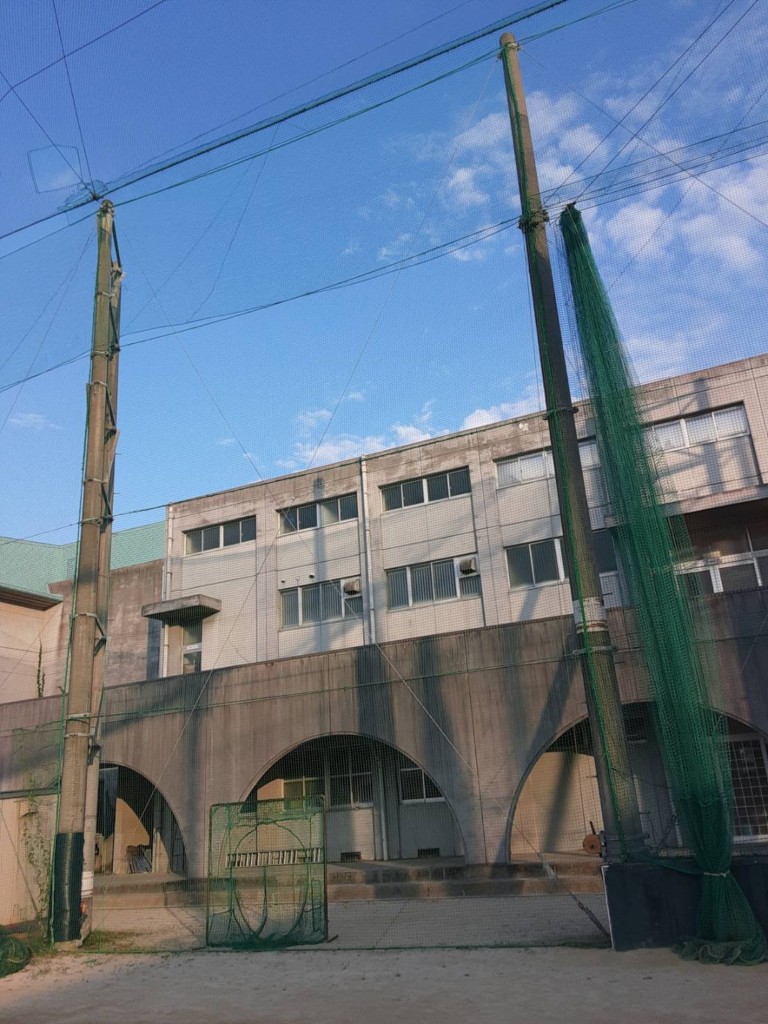 バックネット一部張替工事