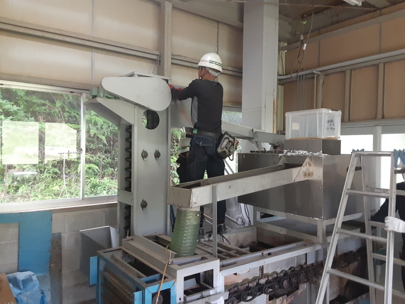 ボール洗浄機入替工事