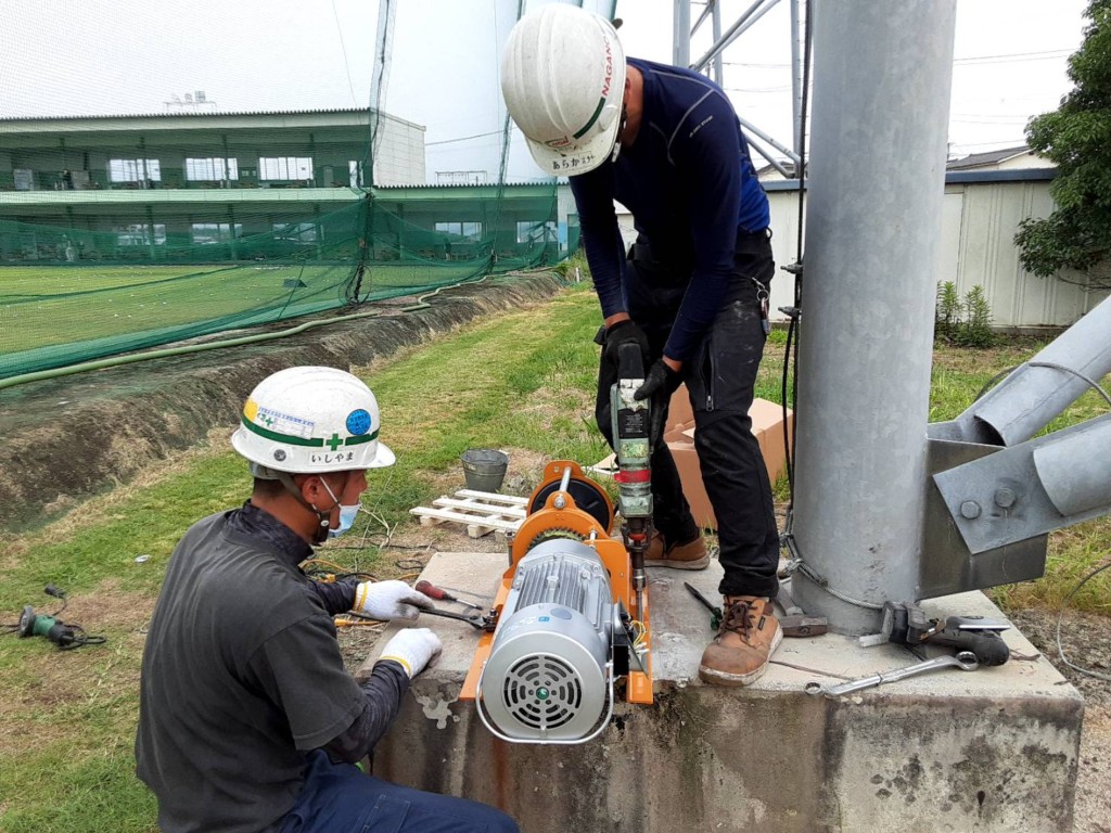 電動ウインチ交換工事