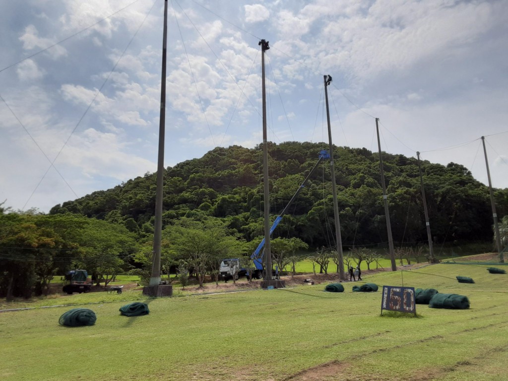 左サイドネット張替工事