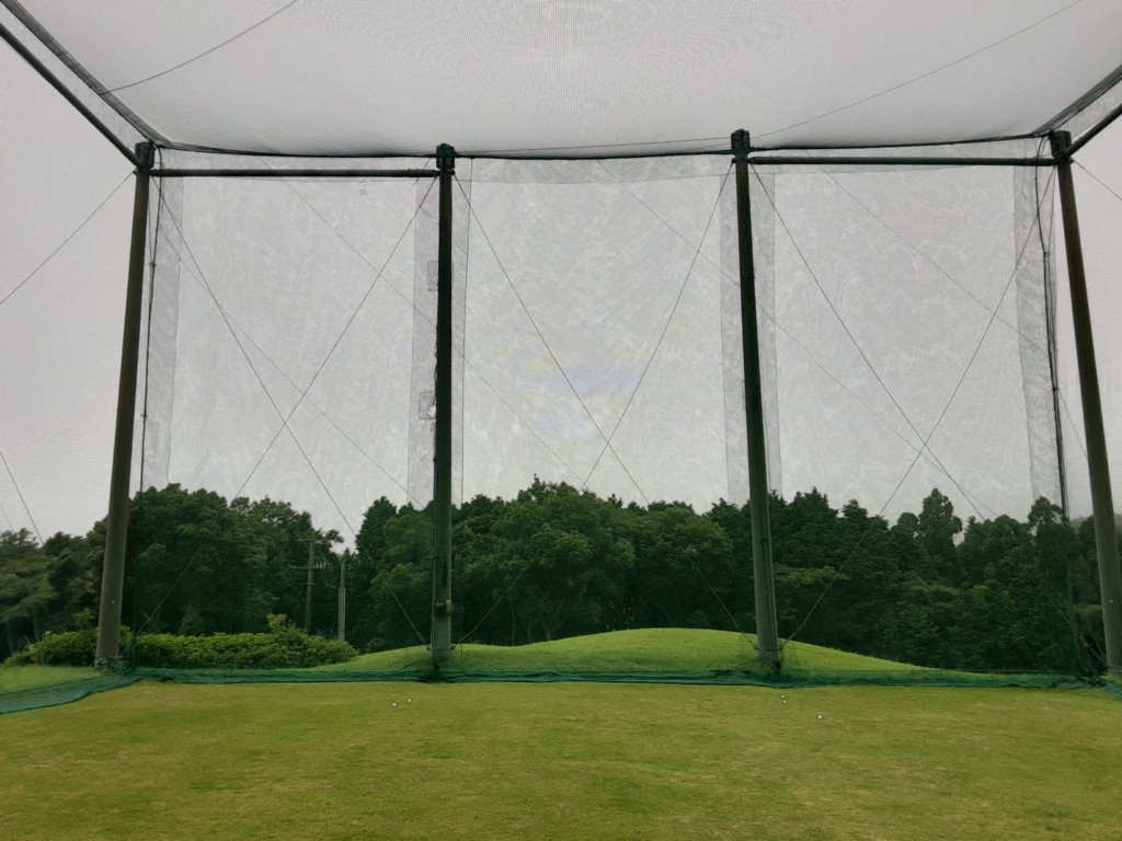 正面ネット一部張替工事