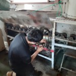 ボール洗浄機ブラシ交換工事