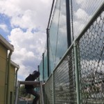 防球ネット補強工事