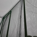 正面ネット一部張替工事