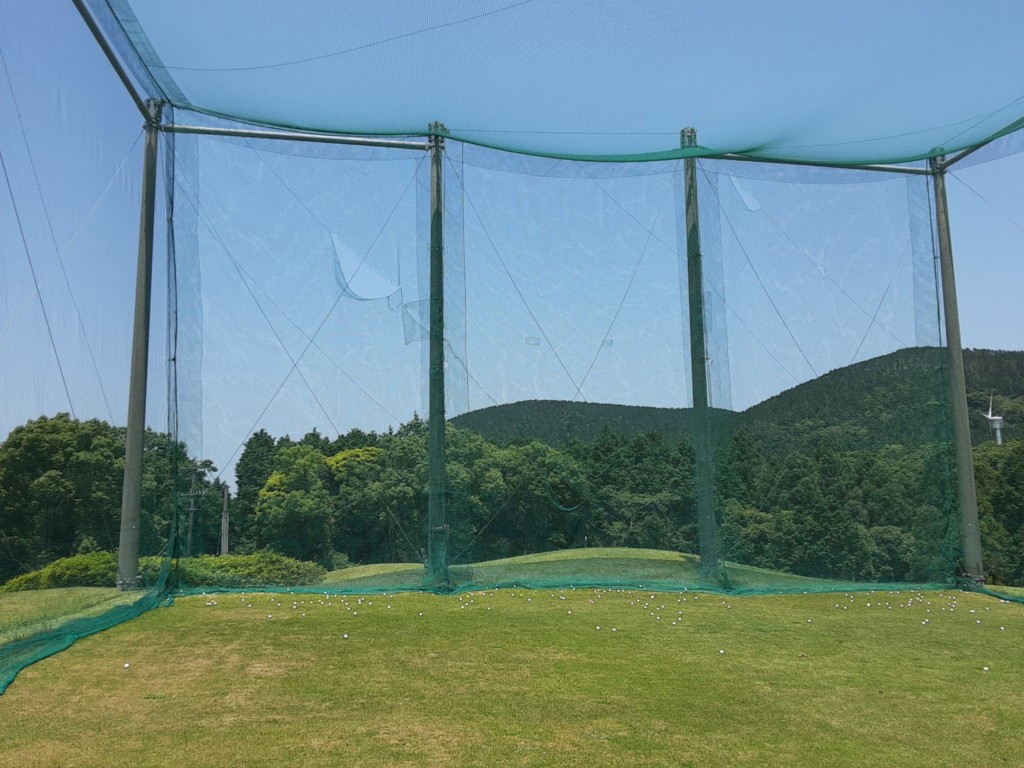 正面ネット一部張替工事