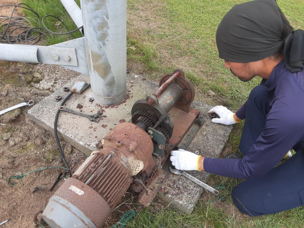 中古ウインチ交換工事