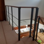 階段落下防止ネット設置工事