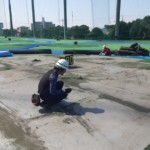 目標グリーン貼替工事