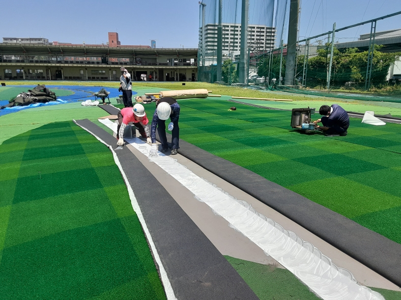目標グリーン貼替工事