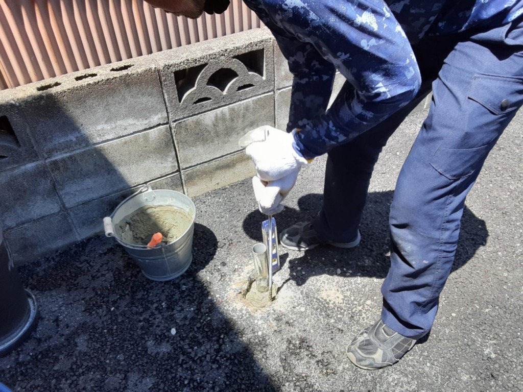 防球ネット設置工事