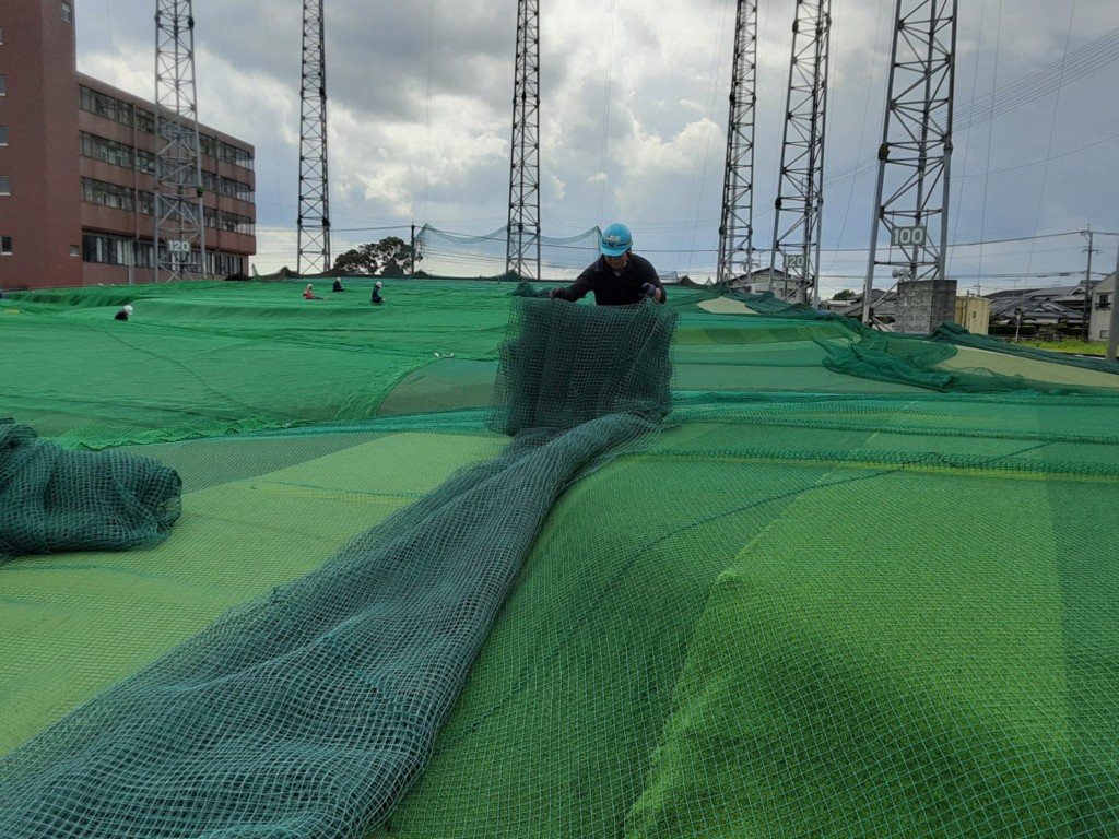 両サイドネット張替工事