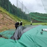 練習場内スーパーＵＶシート貼り工事