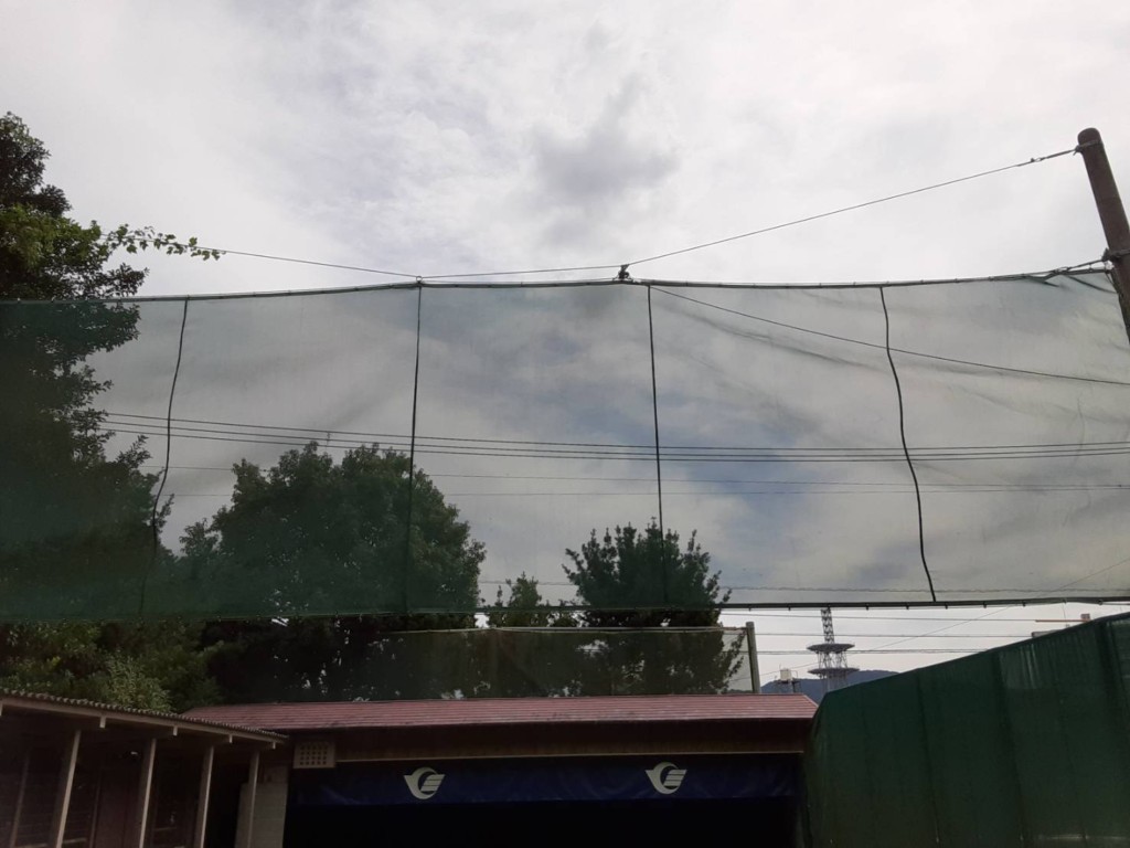 弓道場防矢ネット補修工事