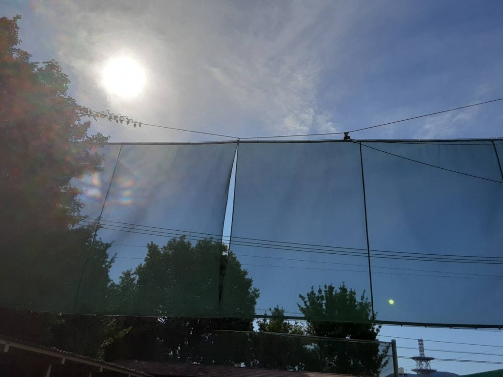 弓道場防矢ネット補修工事