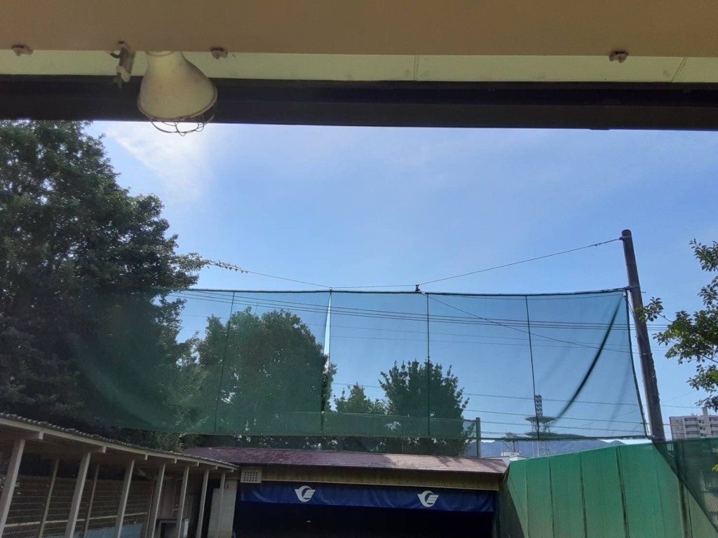 弓道場防矢ネット補修工事