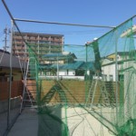 防球ネット設置工事