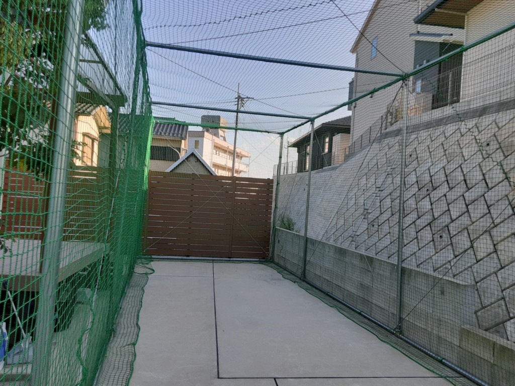 防球ネット設置工事