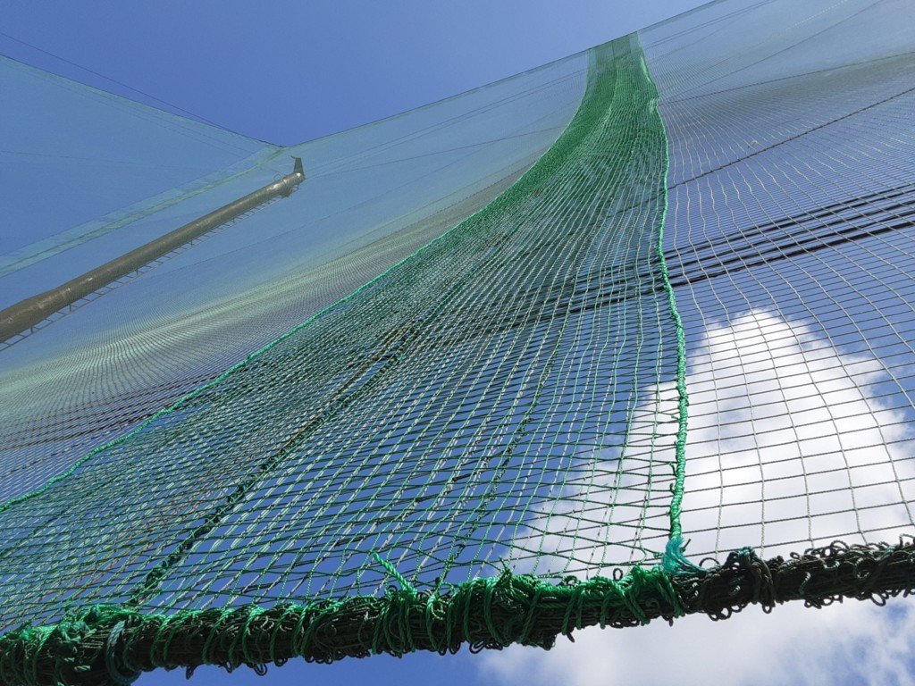 グラウンド防球ネット補修工事