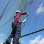 グラウンド防球ネット補修工事